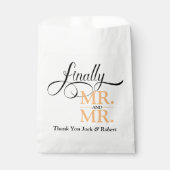 最後にMr.とMr.ウェディングレセプション フェイバーバッグ (正面)