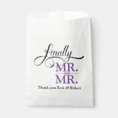 最後にMr.とMr.ウェディングレセプション フェイバーバッグ (正面)