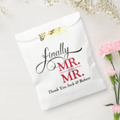 最後にMr.とMr.ウェディングレセプション フェイバーバッグ (封をした状態)