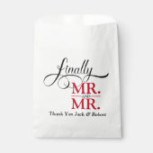 最後にMr.とMr.ウェディングレセプション フェイバーバッグ (正面)