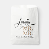 最後にMr.とMr.ウェディングレセプション フェイバーバッグ (正面)