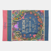 最後のおもしろい分の引用文フローラハート名 キッチンタオル (横)