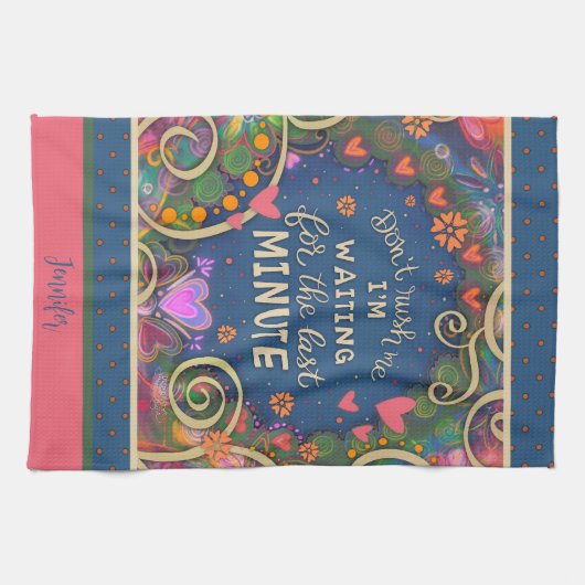 最後のおもしろい分の引用文フローラハート名 キッチンタオル (横)