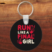 最後のおもしろい女の子のホールのようにハロウィンの衣装 キーホルダー (正面)