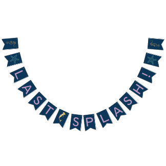 最後のしぶきの人魚のバチェロレッテの旗 バンティングフラッグ