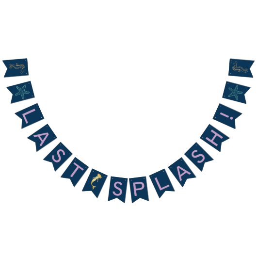 最後のしぶきの人魚のバチェロレッテの旗 バンティングフラッグ (全)