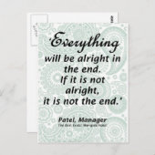 最後のはがきで万事うまくいく ポストカード (正面/裏面)