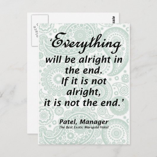 最後のはがきで万事うまくいく ポストカード (正面/裏面)