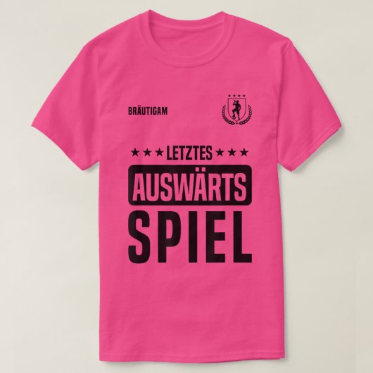 最後のアウェーゲーム、新婦の友人たちとの独身パーティー Tシャツ (デザイン正面)