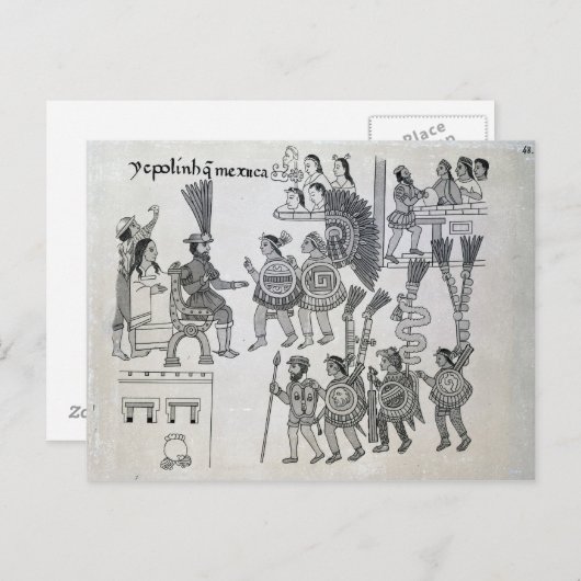 最後のアステカ皇帝クアウテモクが降伏する ポストカード (正面/裏面)