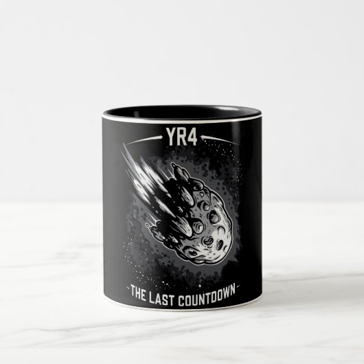 最後のカウントダウンYR4小惑星 ツートーンマグカップ (中央)