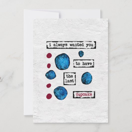 最後のカップケーキのグリーティングカード カード (正面)
