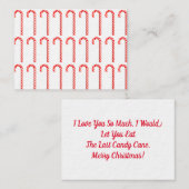 最後のキャンディーケーンクリスマスカード ノートカード (正面/裏面)