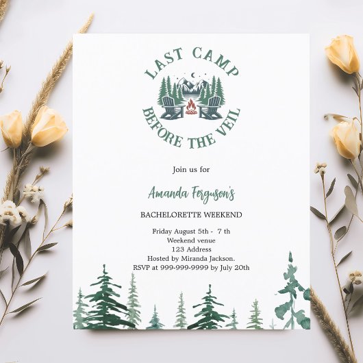 最後のキャンプバチェロレッテの週末の招待