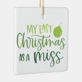 最後のクリスマスの緑恋しく思のカスタム写真 セラミックオーナメント (右)