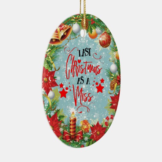 最後のクリスマスアザ恋しく思フェスティバルクリスマスリース セラミックオーナメント (右)