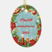 最後のクリスマスアザ恋しく思フェスティバルクリスマスリース セラミックオーナメント (裏面)