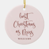 最後のクリスマス恋しく思の写真 セラミックオーナメント (正面)