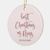 最後のクリスマス恋しく思の写真 セラミックオーナメント (左)