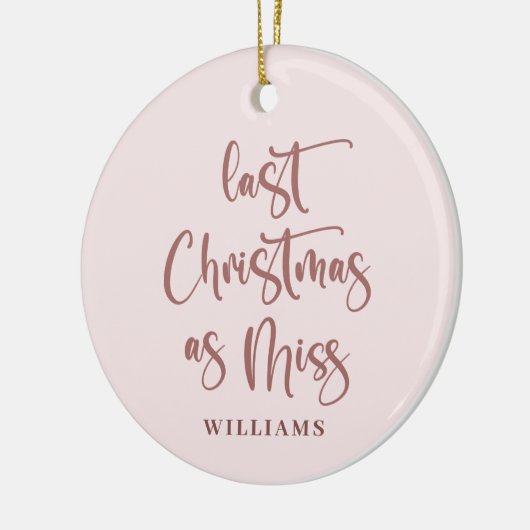 最後のクリスマス恋しく思の写真 セラミックオーナメント (左)