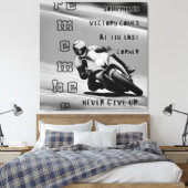 最後のコーナーでの勝利は決して与えモノに近づけない キャンバスプリント (インサイチュ (寝室))