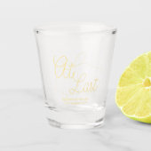 最後のゴールドウェディングフェイバー パーソナライズドギフト ショットグラス (正面)