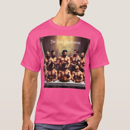 最後のサプリメント筋肉メンズマッスルジムボディブ Tシャツ (正面)