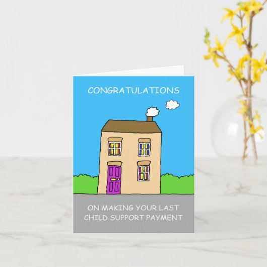 最後のサポートの支払いおめでとう カード (黄色い花)