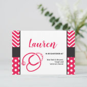 最後のショットブライダルシャワー挿入 招待状 (スタンド正面)