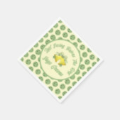 最後のスイングの前にリングや輪セージとクリーム結婚ズ スタンダードカクテルナプキン (角)