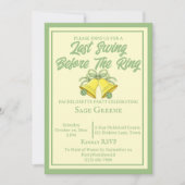 最後のスイングの前にリングや輪セージとクリーム結婚ズ 招待状 (正面)