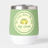 最後のスイングの前にリングや輪セージ&クリームピックボール (正面)