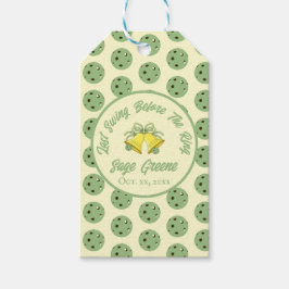 最後のスイングの前にリングや輪セージ&クリームピックボール ギフトタグ