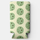 最後のスイングの前にリングや輪セージ&クリームピックボール スリム缶クーラー (裏面)