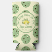 最後のスイングの前にリングや輪セージ&クリームピックボール スリム缶クーラー (正面)