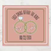 最後のスイングの前にリングや輪バチェロレッテほこりっぽいバラ スパークリングワインラベル (シングルラベル)