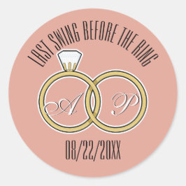 最後のスイングの前にリングや輪バチェロレッテほこりっぽいバラ ラウンドシール