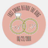 最後のスイングの前にリングや輪バチェロレッテほこりっぽいバラ ラウンドシール (正面)