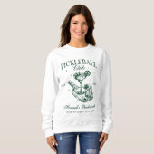 最後のスイングの前にリングや輪ピックルボールバッハ週末 スウェットシャツ (正面フル)