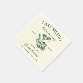 最後のスイングの前にリングや輪ピックルボールバッハ週末 スタンダードカクテルナプキン (角)