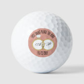 最後のスイングの前にリングや輪結婚披露宴ピンク ゴルフボール (正面)