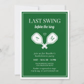 最後のスイングの前のリングや輪ピックボール 招待状 (正面)