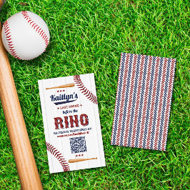 最後のスイングはリングや輪前！野球ブライダルシャワー エンクロージャーカード