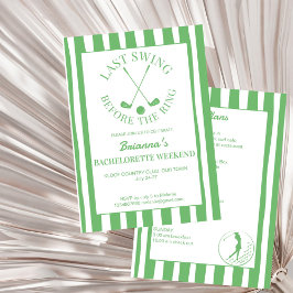 最後のスイングゴルフカントリークラブのバチェロレッテ週末 招待状