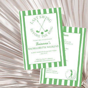 最後のスイングゴルフカントリークラブのバチェロレッテ週末 招待状