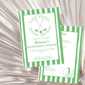 最後のスイングゴルフカントリークラブのバチェロレッテ週末 招待状