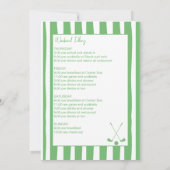 最後のスイングゴルフバチェロレッテ週末 招待状 (裏面)