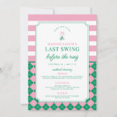 最後のスイング前のリングや輪バチェロレッテ招待状 招待状 (正面)