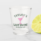 最後のスイング、結婚前のゴルフ・バチェロレッテ ショットグラス (正面)