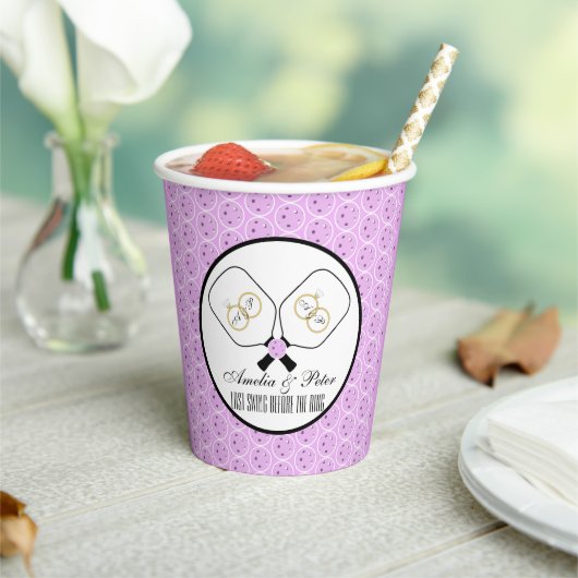 最後のスイング、結婚式前のピックルボール 紙コップ (インサイチュ)